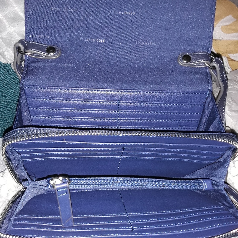 Kenneth Cole Reaction Cross-body Navy Wallet.